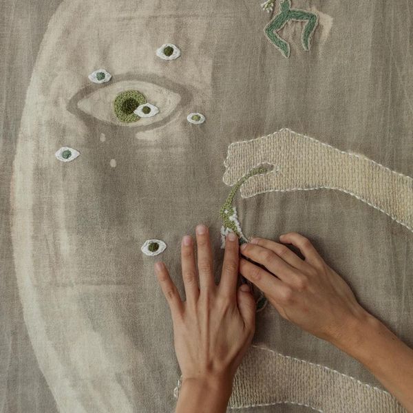 Beginning something beautiful, stitch by stitch. Starting today, as part of her residency with...